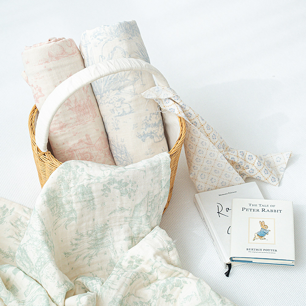 마롤로뜨 아기 블랭킷 거즈 사계절 담요 애착 이불 어린이집 낮잠 신생아 뜨왈드주이 핑크