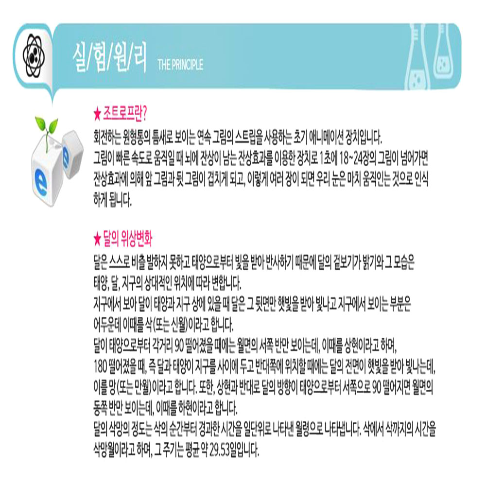 달모양 위상변화 만들기 5인세트 조트로프 잔상 과학실험키트 원형통 관찰교구 그림 실험도구 - 상세 이미지 2