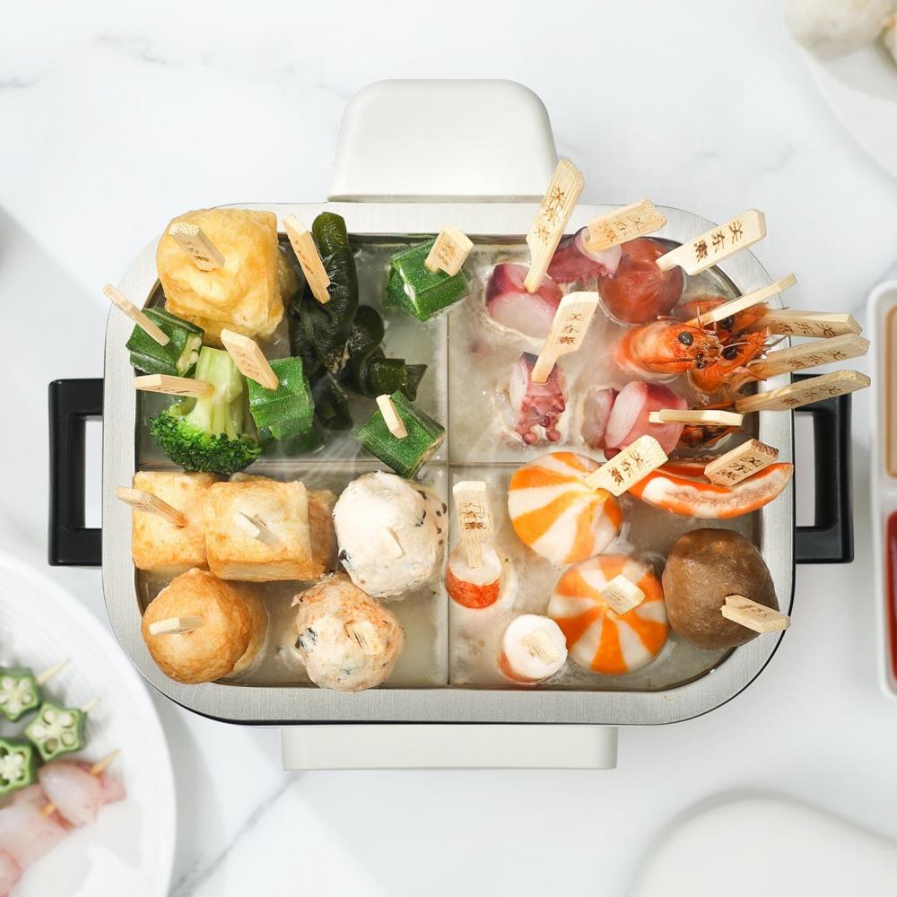 1인 혼밥 필수 다용도 만능 조리기구 원터치 리프팅 전골 찜기 조리기 전골 샤브샤브 마라탕 전기냄비 - 상세 이미지 3