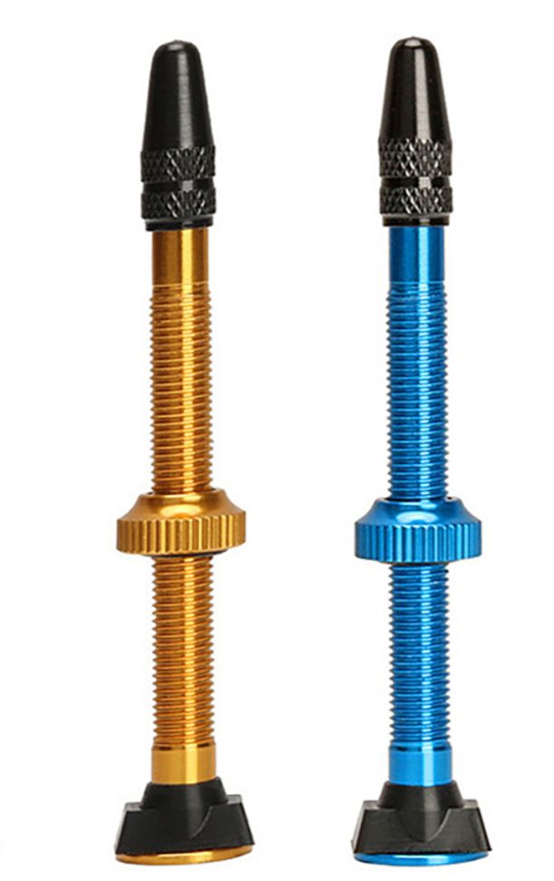1/2P 40mm 자전거 알루미늄 진공 밸브 보수 알늄 나사 액세서리 토큰 뒷쇼바 블루 40mm - 상품 이미지
