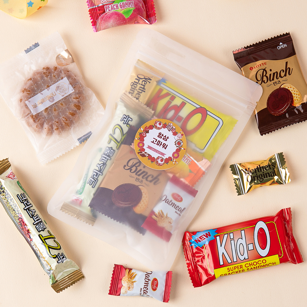 더하모니 알찬 반투명 간식 세트 단체행사간식 과자선물세트 꾸러미 - 상품 이미지
