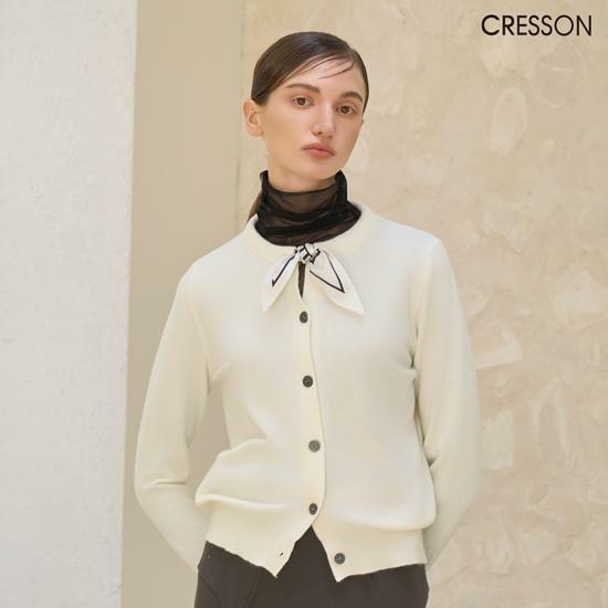 (백화점 동일!)25FW 크레송 스카프 니트 가디건 3종 - 상세 이미지 4
