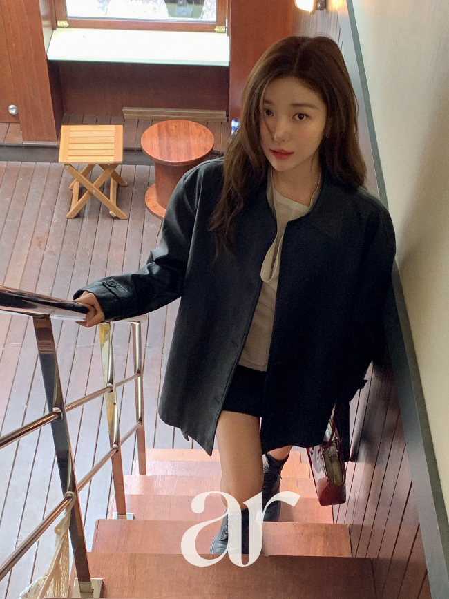 [자체제작] (MADE) 벨티드 레더 세미 루즈핏 하프 자켓 jk2999 - 상세 이미지 5