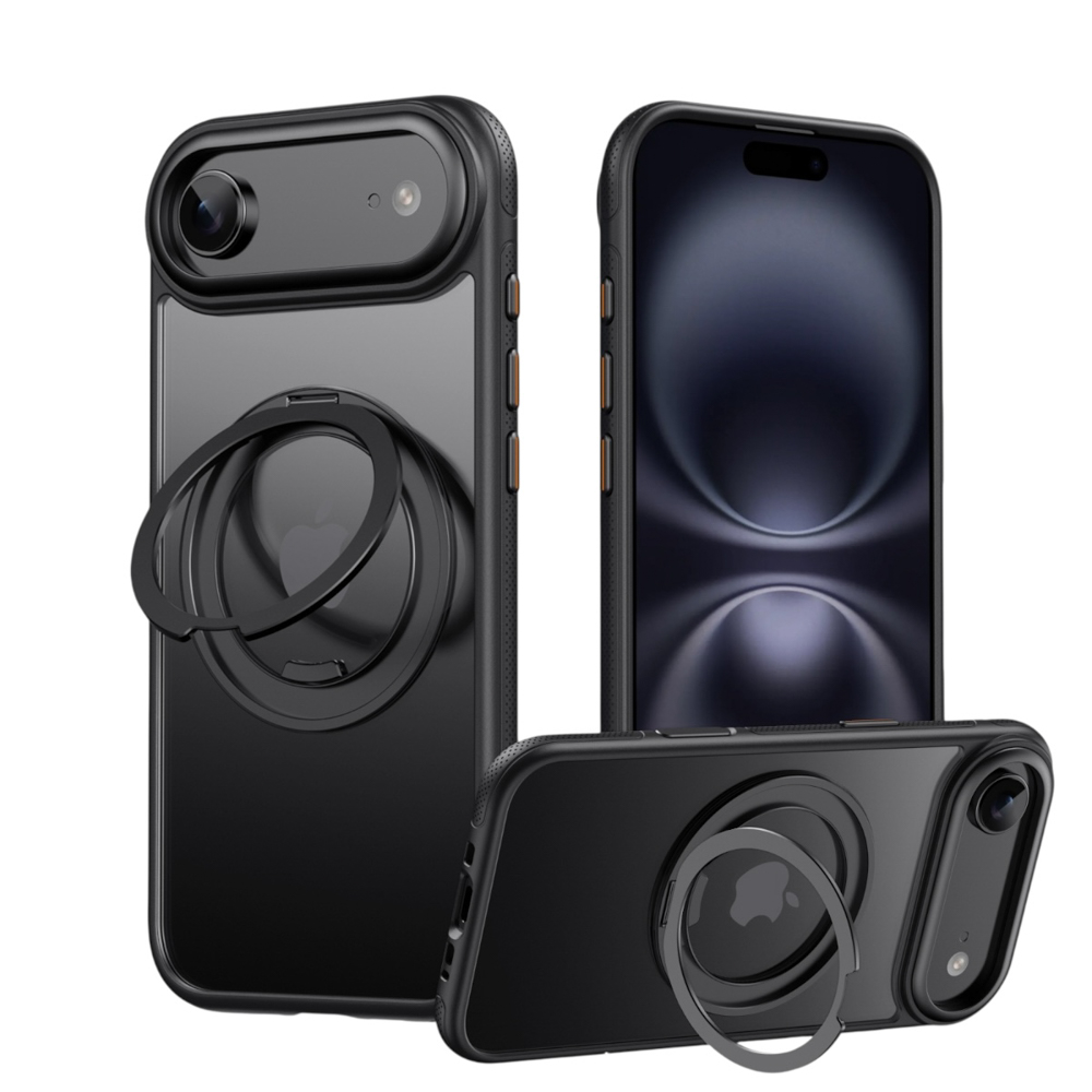 카메라 버튼 맥세이프 핑거링 케이스 블랙, 아이폰 에어