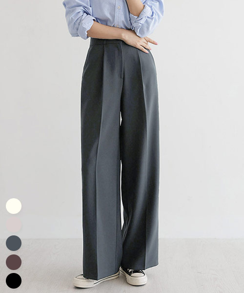 [맞춤슬랙스No.12] 고밀도 스판 와이드 슬랙스_264733 - 상품 이미지