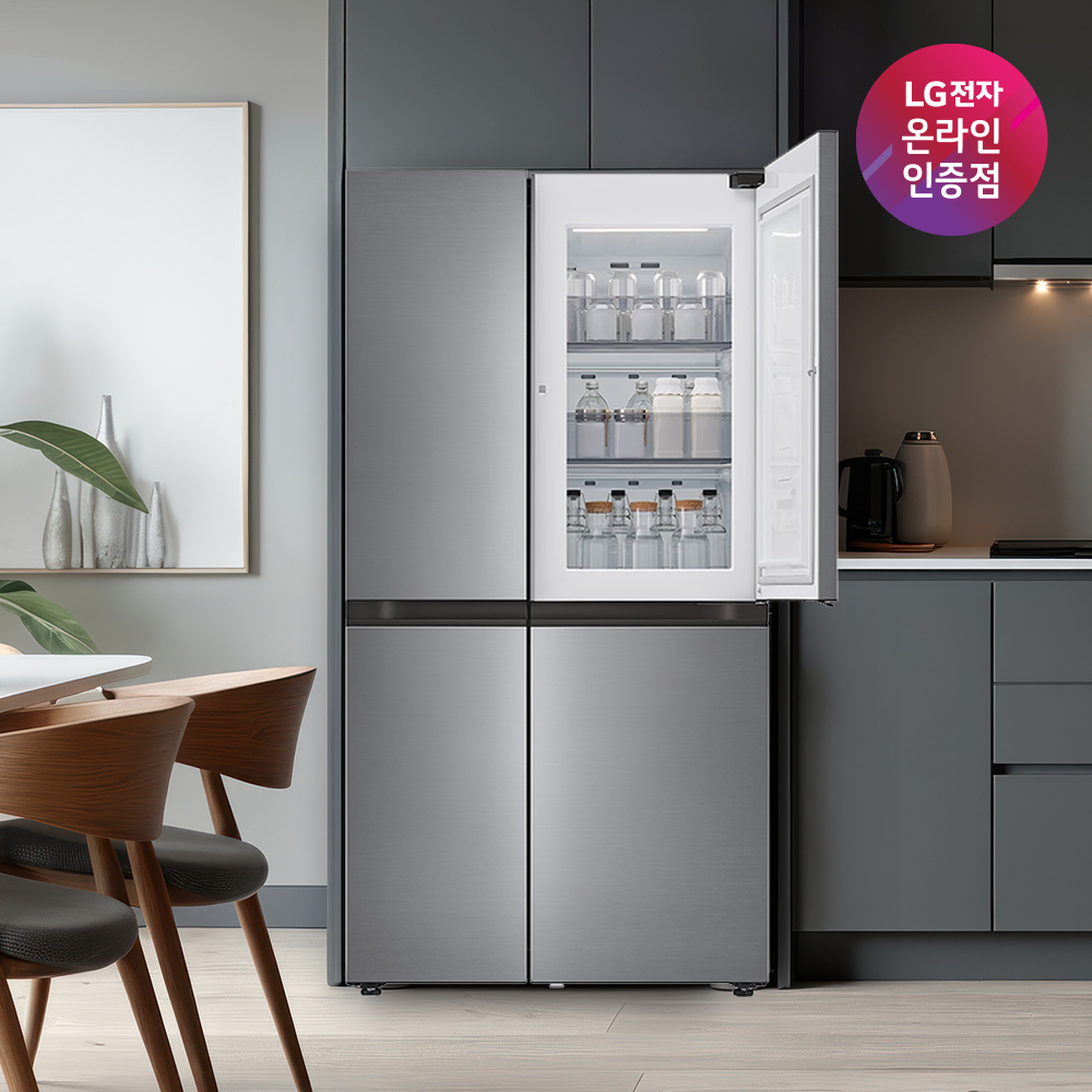LG 디오스 AI 오브제컬렉션 양문형 매직스페이스 2도어 냉장고 S836P132 832L