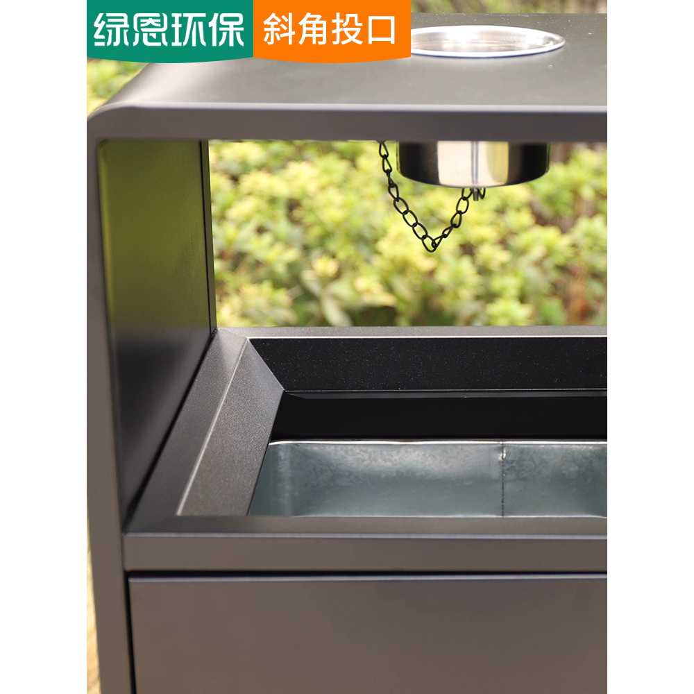 야외 휴지통 재떨이 스테인리스 공원 쇼핑몰 쓰레기통 - 상세 이미지 5