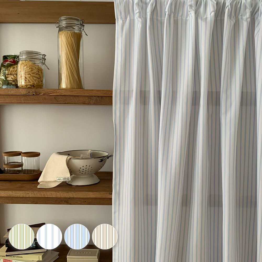 바자르 듀이 스트라이프 먼지없는 중문 방문 현관 가림막 공간분리 가리개커튼 135x170