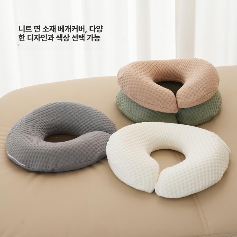 얼굴 마사지 쿠션 구멍 베개 미용샵 스파용 편안한 지지 패드 그린 플레인 제이드 - 상세 이미지 5