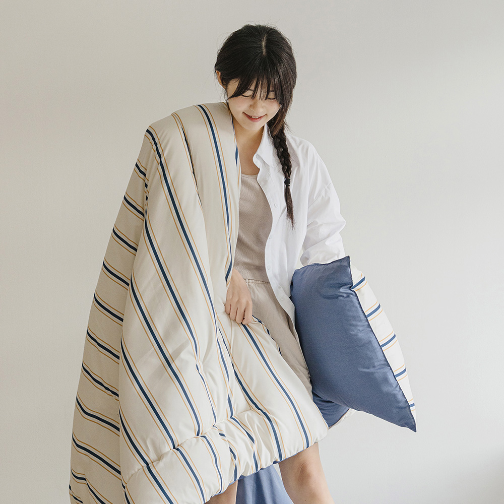 바자르 매거진스트라이프 먼지없는 사계절 차렵이불 SS