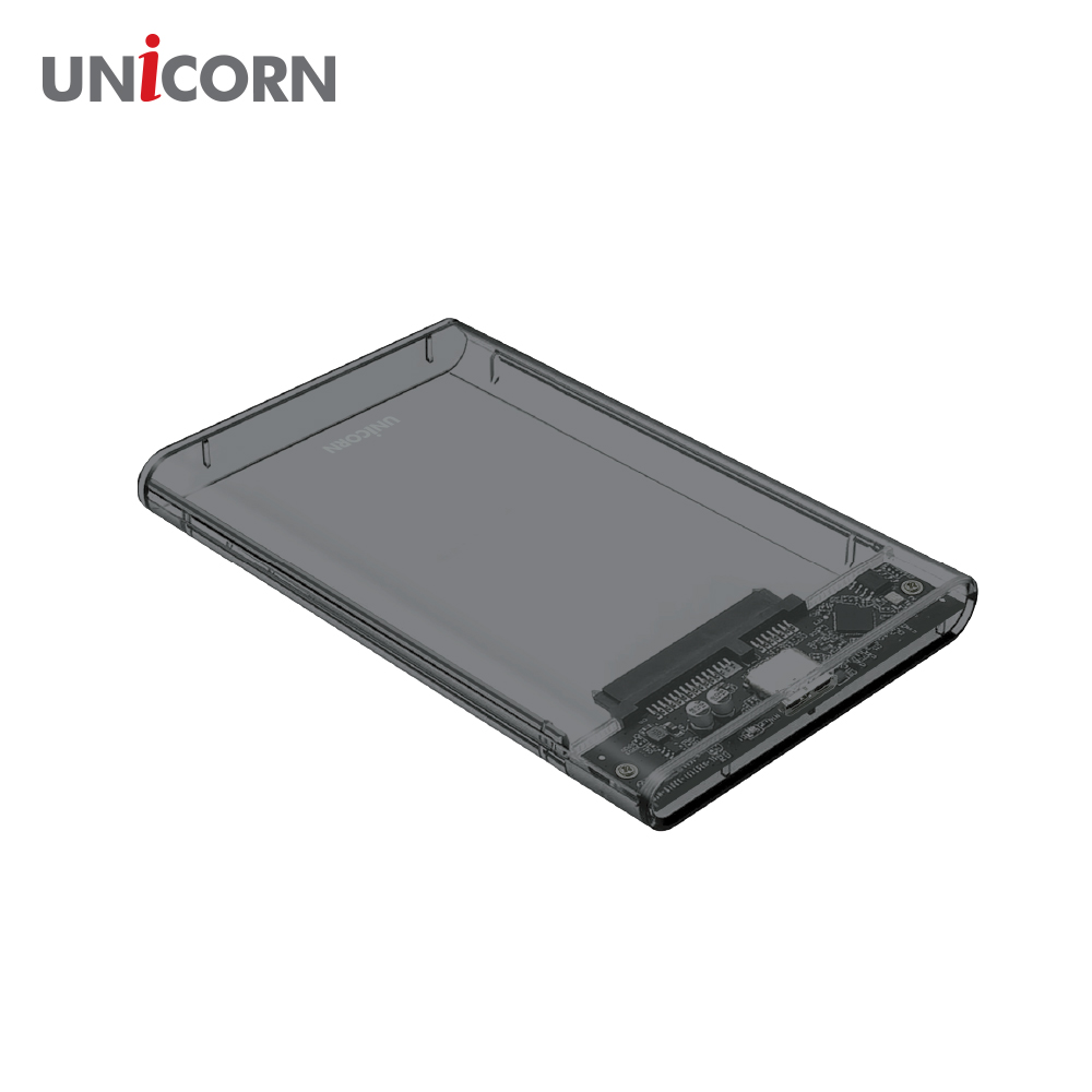 유니콘 USB3.2 Gen1 5G속도 2.5인치 HDD SSD투명/반투명 외장하드케이스 HD-8000G - 상세 이미지 2
