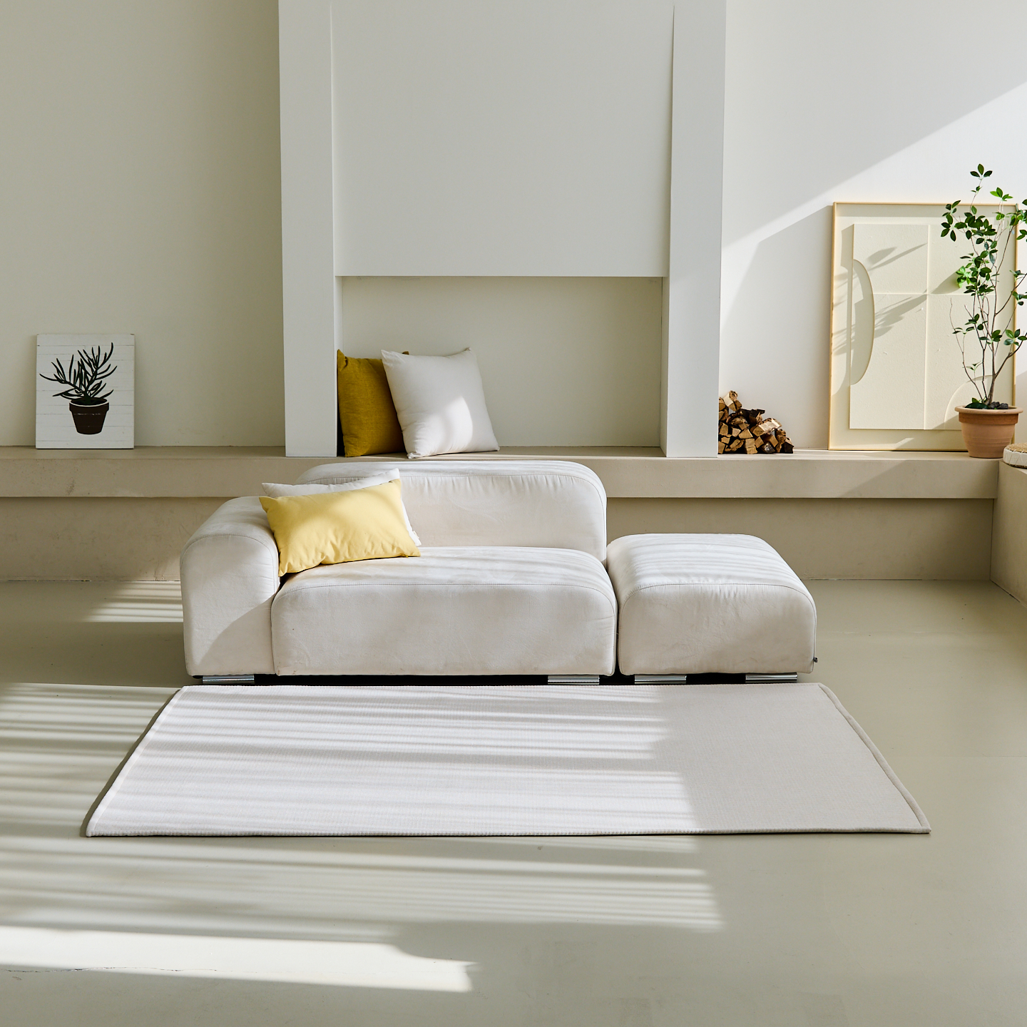 네추럴 방수러그 사이잘룩 대형 거실 식탁 카페트 플랫위브 베이지, 사각형 200x300