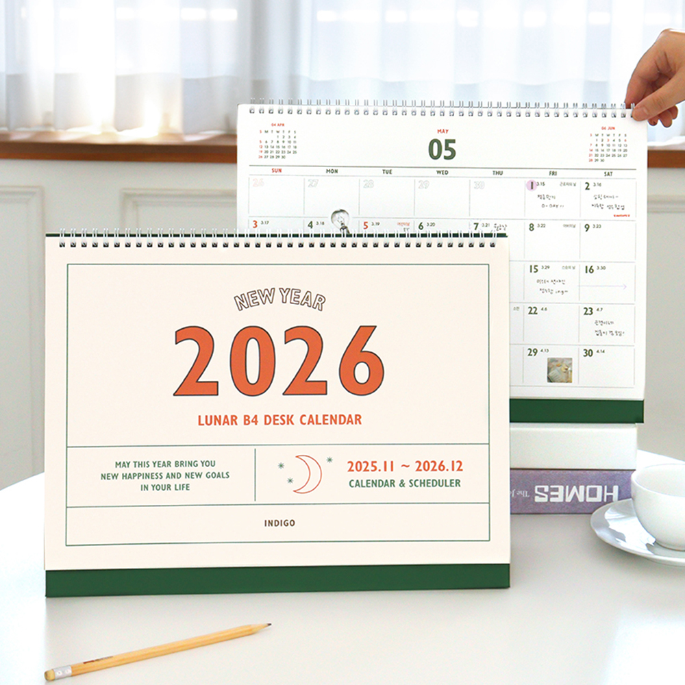 2026년 큰 탁상달력 음력 대형 책상 달력 직장인 스케줄 데스크 캘린더 부모님 카렌다 - 상세 이미지 3