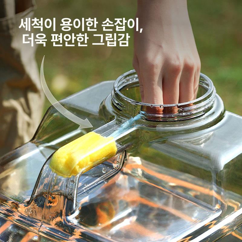 캠핑용 대형물통 투명 생수통 생수 말통 수도꼭지 긴형 5L 공기밸브 - 상세 이미지 5