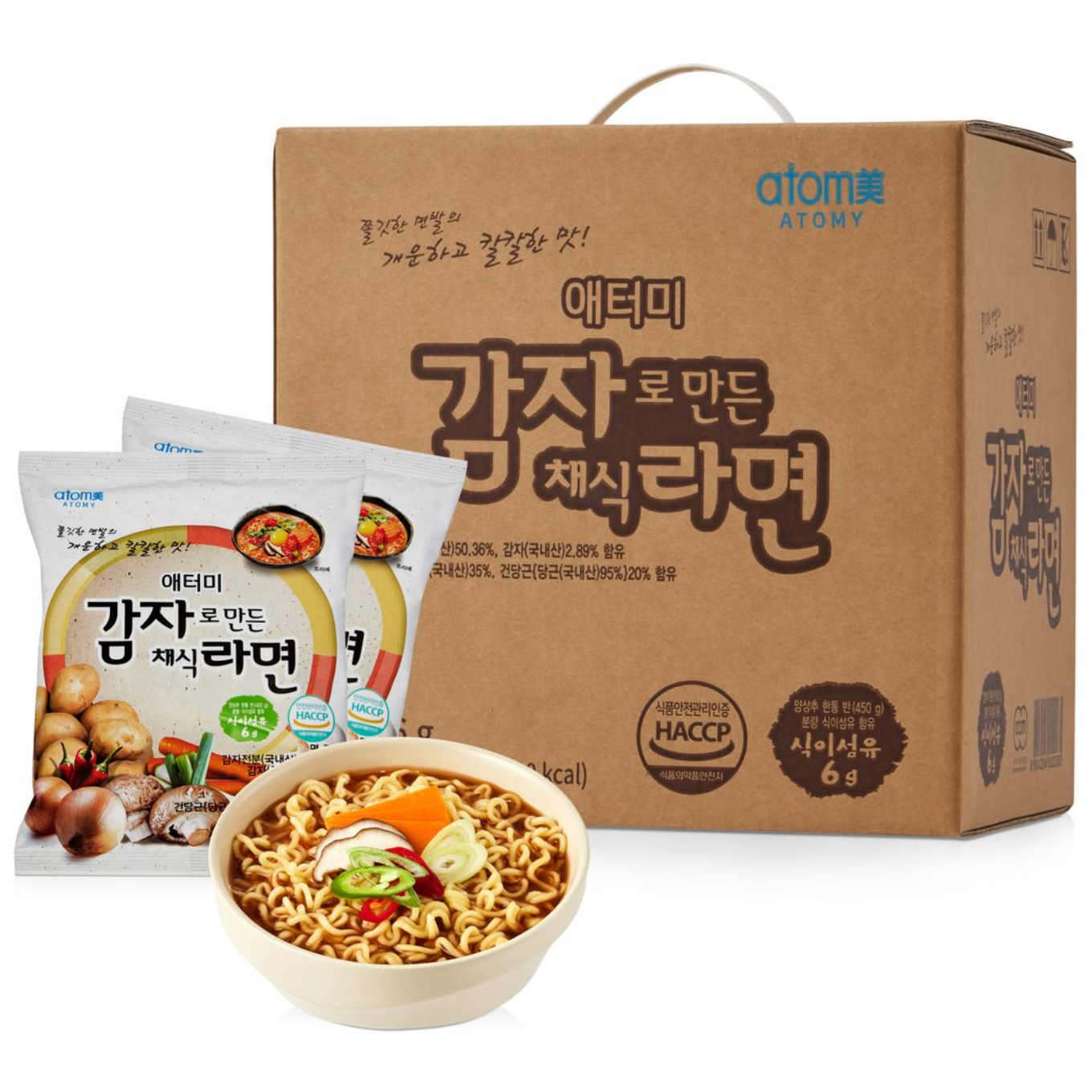 애터미 감자로 만든 채식라면 (24ea) - 상품 이미지