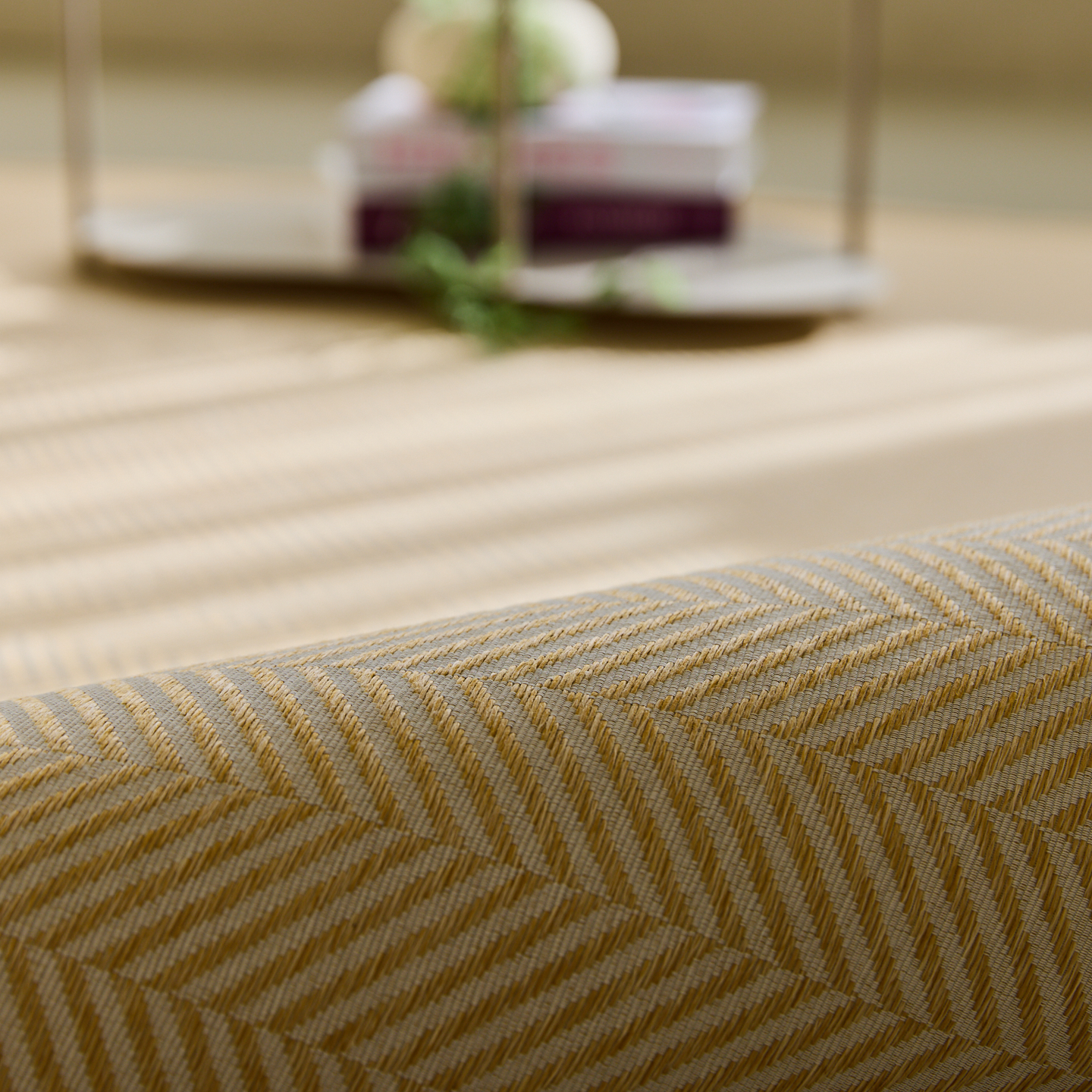 네추럴 방수러그 사이잘룩 대형 거실 식탁 카페트 헤링본 골드베이지, 사각형200x300