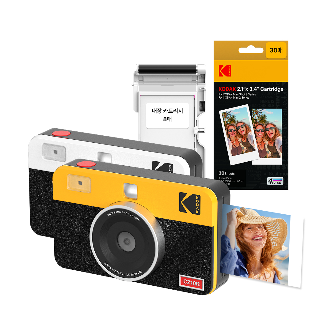 코닥 포토프린터 필름카메라 + 카트리지 38매 번들 2인치 레트로