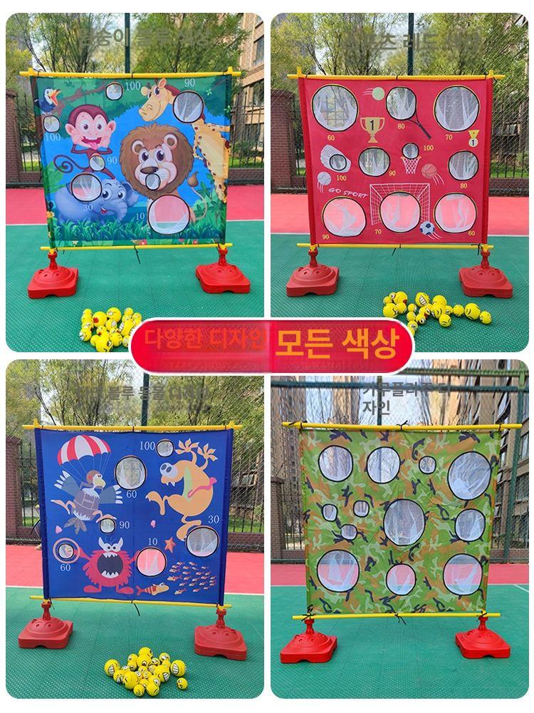 물풍선 맞추기 과녁판 대학 워터축제 야외 풍선 대형 야유회 투구 파티풍선 파티용품 스탠드 포함 수중 공 6개 6개 12개 - 상세 이미지 3