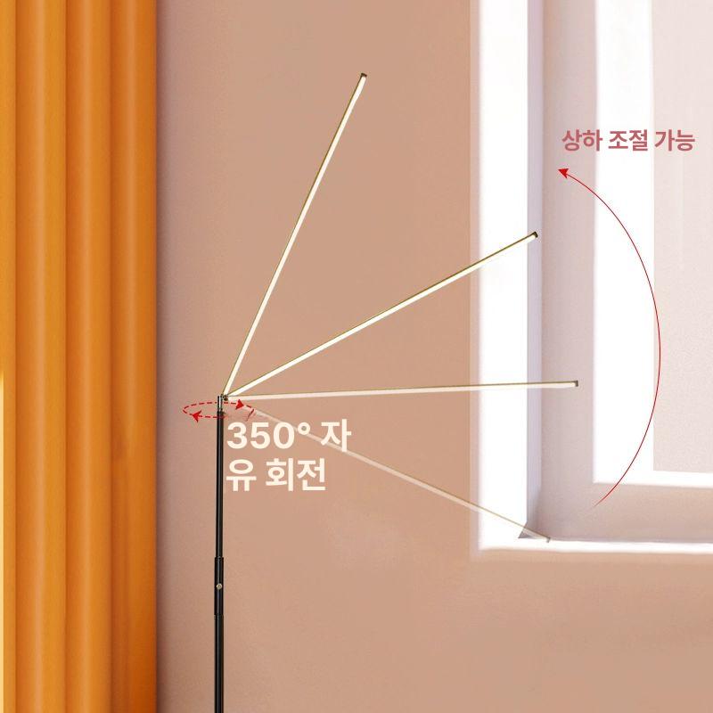 스탠딩조명 장스탠드 LED 독서 조명 조절 스탠딩 대형 플로어 램프 소형 블랙 버튼12W백색광 - 상세 이미지 5
