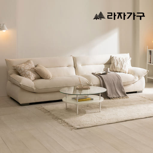 라자가구 플러피 워셔블 소파 (스툴미포함)