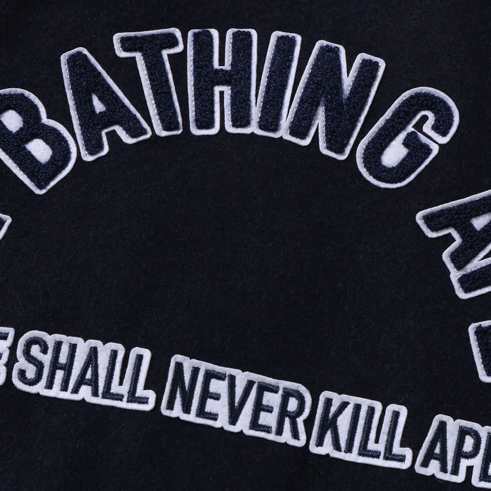 베이프 우먼즈 자켓 A BATHING APE CROPPED VARSITY JACKET 1L80-241-004 - 상세 이미지 4