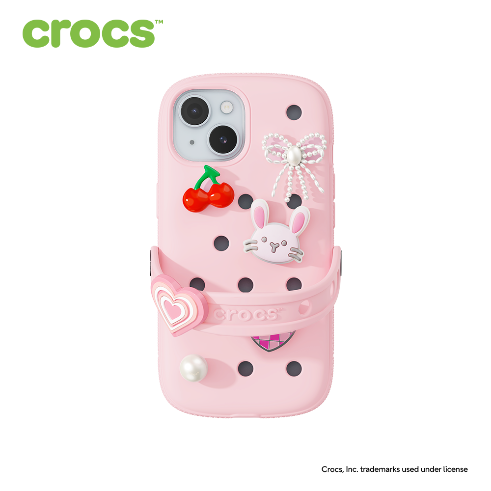 크록스 핸드폰 케이스 for iPhone Series 핑크 밀크, 아이폰15 - 상품 이미지