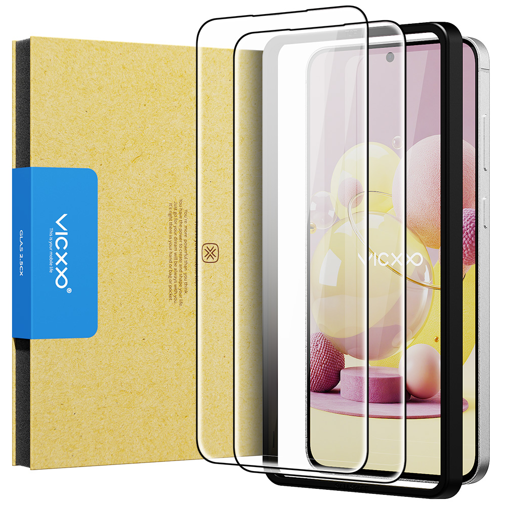 빅쏘 2.5CX 지문인식 강화유리 액정보호필름 갤럭시S25 FE, 2매입