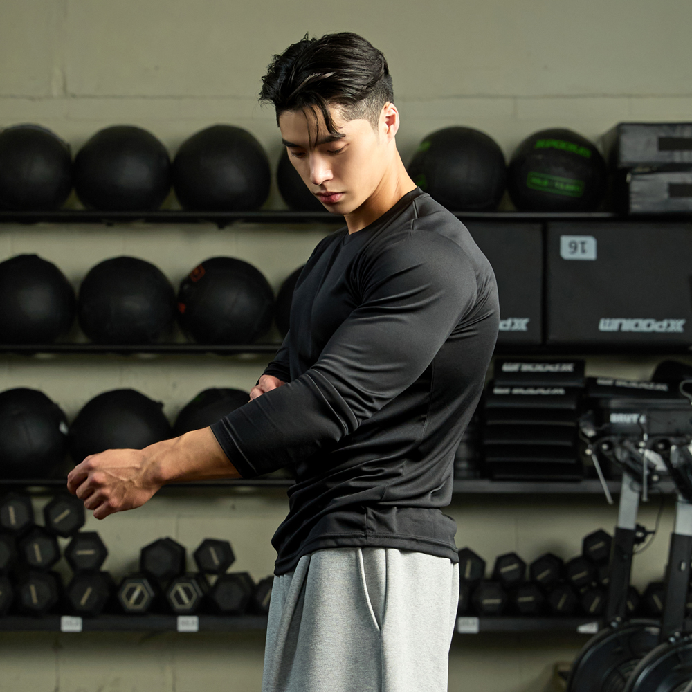 [슈퍼특가]1+1 블랙몬스터핏 인터록 쿨링 등산 긴팔 작업복 기능성 티셔츠 아웃도어