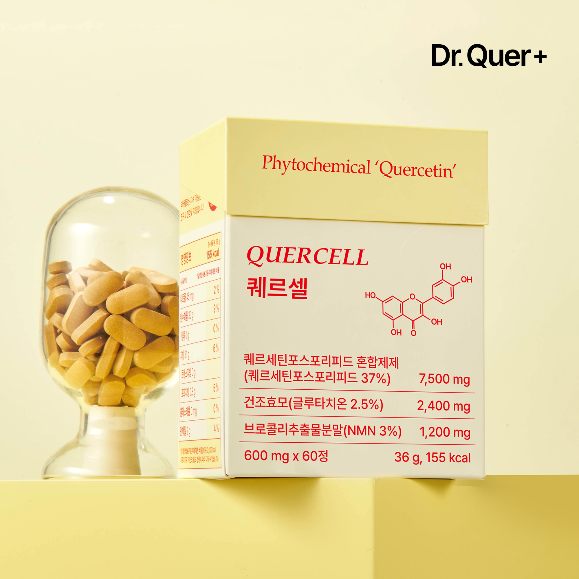 [선착순 추가 증정] 닥터퀘르퀘르셀 파이토솜 퀘르세틴 잔타닌 브로멜라인 NMN NK세포 영양제 60정, 1개