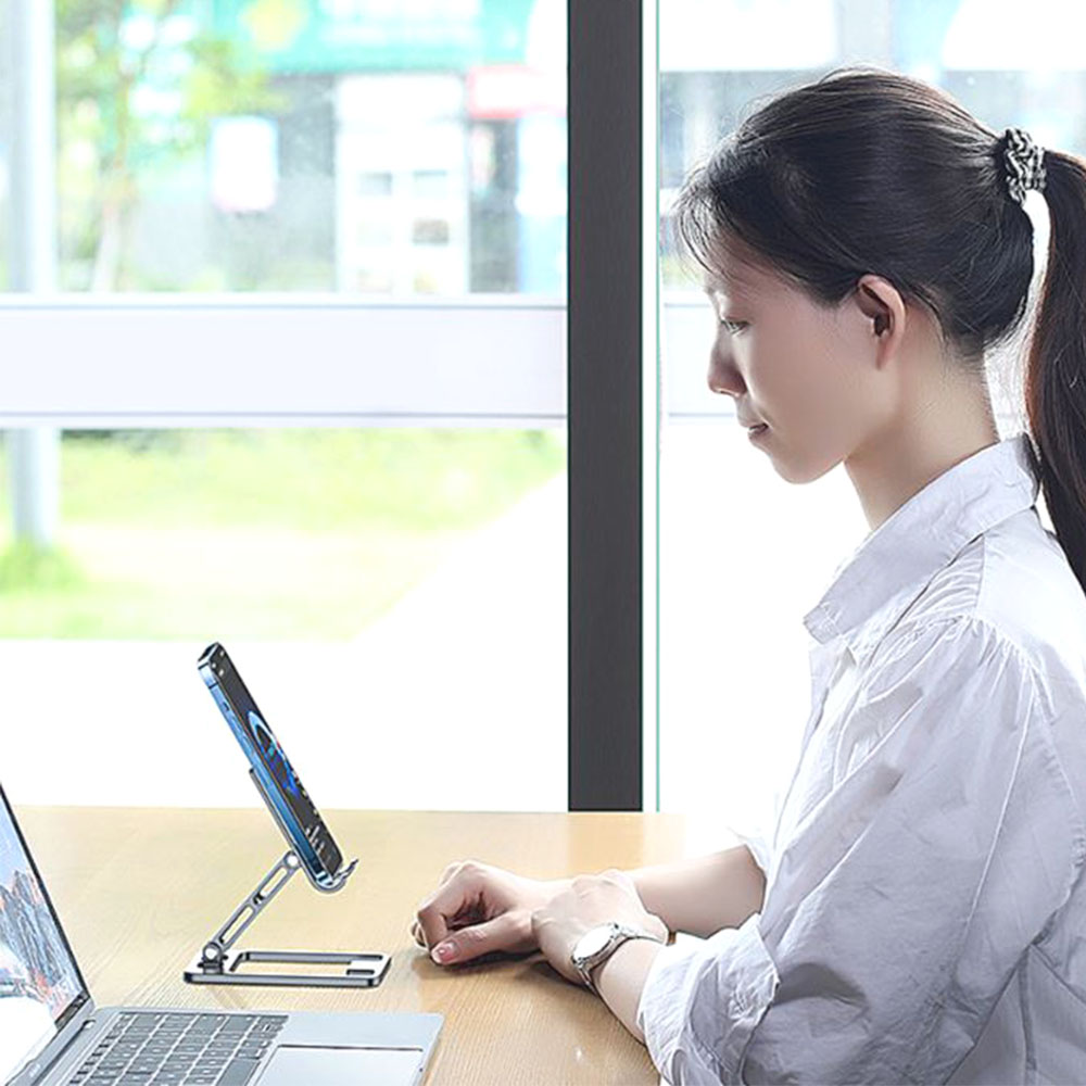 휴대용 태블릿 거치대 탁상용 메탈 스탠드형 - 상세 이미지 2