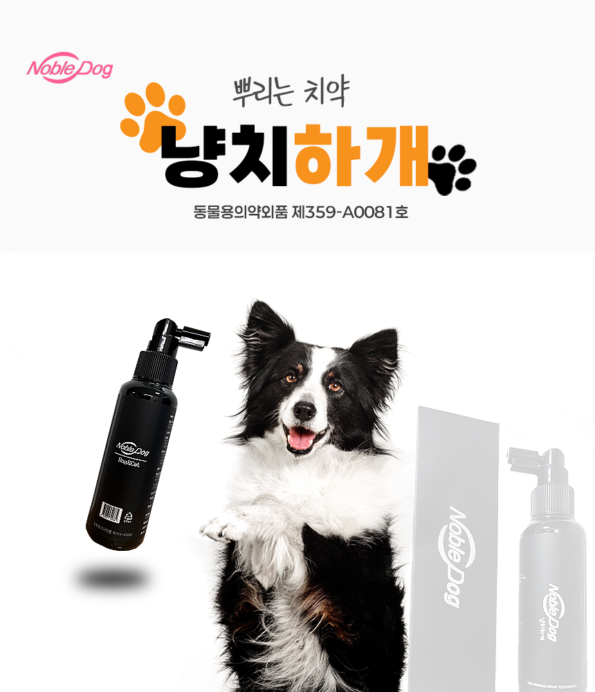노블독 강아지뿌리는치약 강아지 고양이 치석 덴탈스프레이 구강청결제 냥치하개 100ml - 상세 이미지 3