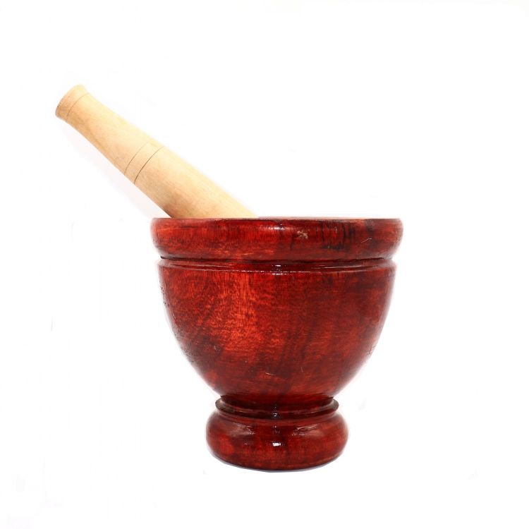 태국 쏨땀 절구 그릇 토기 동남아 파파야 샐러드 다지기 지름 14cm 깊이 8cm - 상세 이미지 3