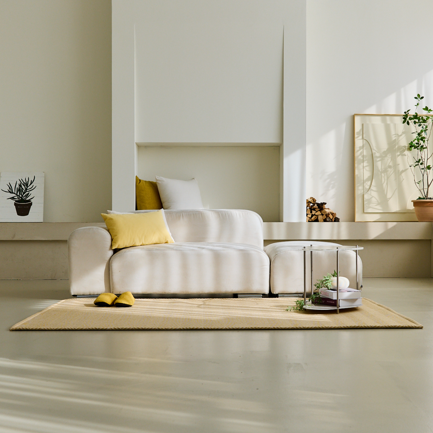 네추럴 방수러그 사이잘룩 대형 거실 식탁 카페트 헤링본 골드베이지, 사각형200x300