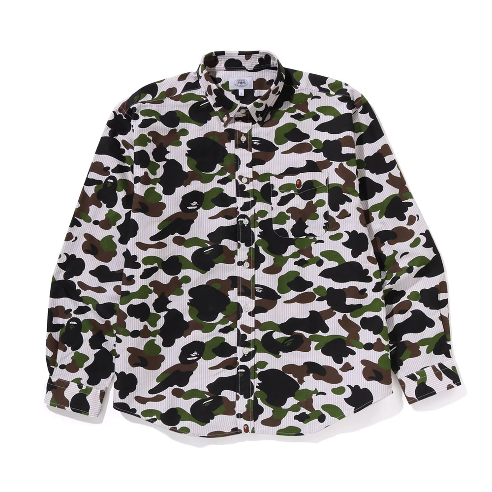베이프 셔츠 1ST CAMO STRIPE RELAXED FIT LS SHIRT 1L30-131-008 - 메인 이미지