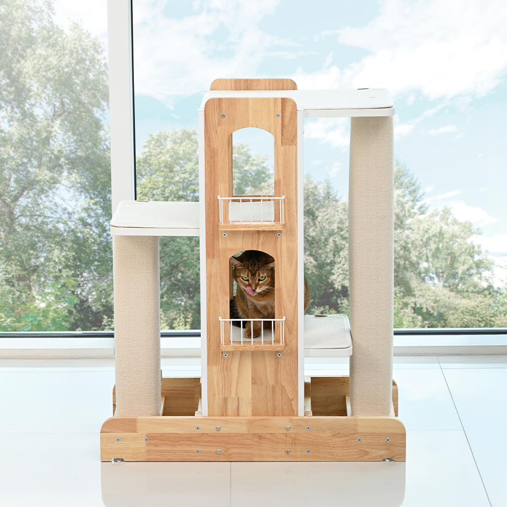 펫코본 캣타워 고양이 원목 숨숨집 캣폴 캣워크 소형