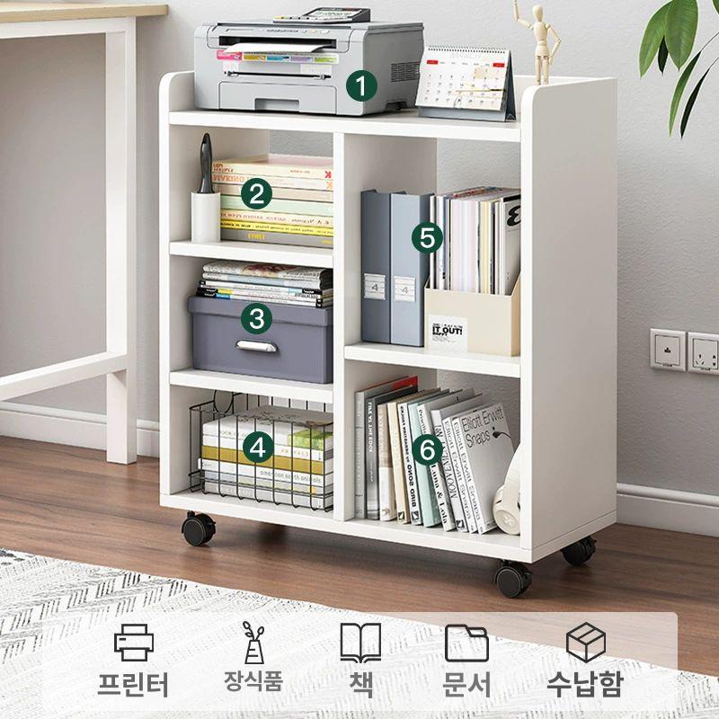 책상밑책장 책꽂이 이동식 카트 데스크 선반 트롤리 컨트리오크 T452468 - 상세 이미지 5