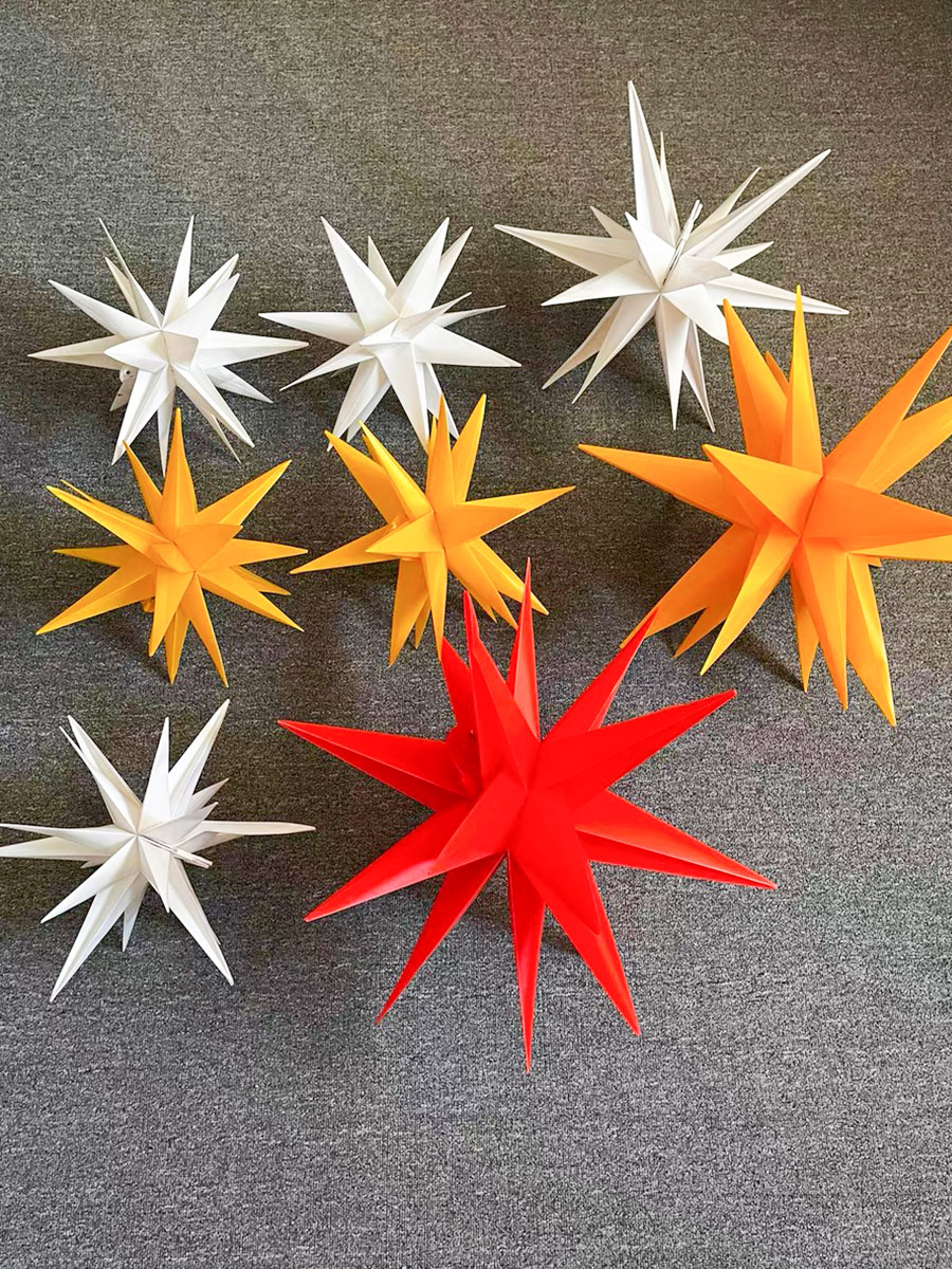 입체 별 조명 빈티지 LED 야외 인테리어 무드등 크리스마스 전구 옐로우 30cm - 상세 이미지 5