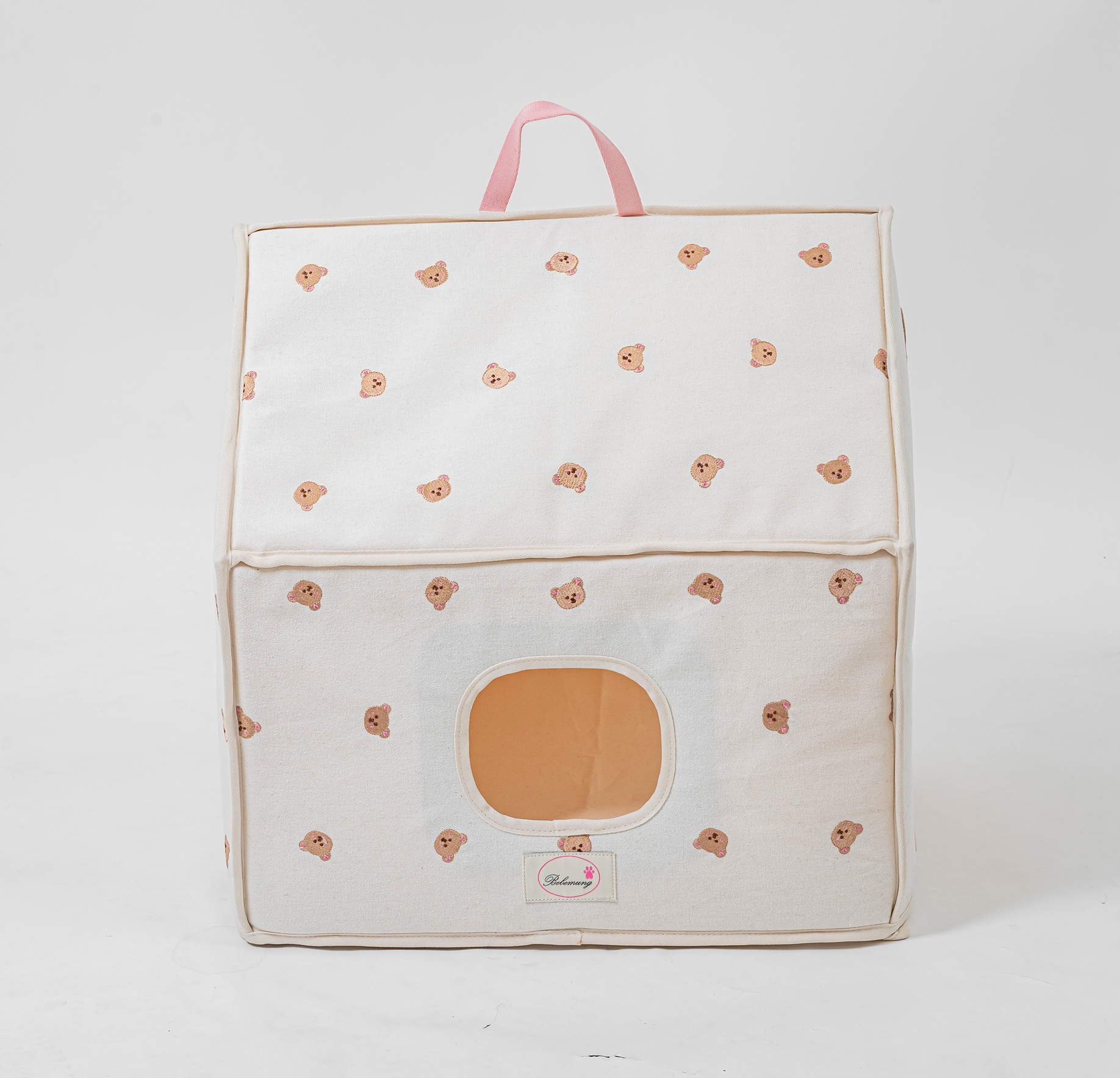 [베베멍] 친환경 자연주의 원단 애견 하우스, 소형견, 중형견 강아지집