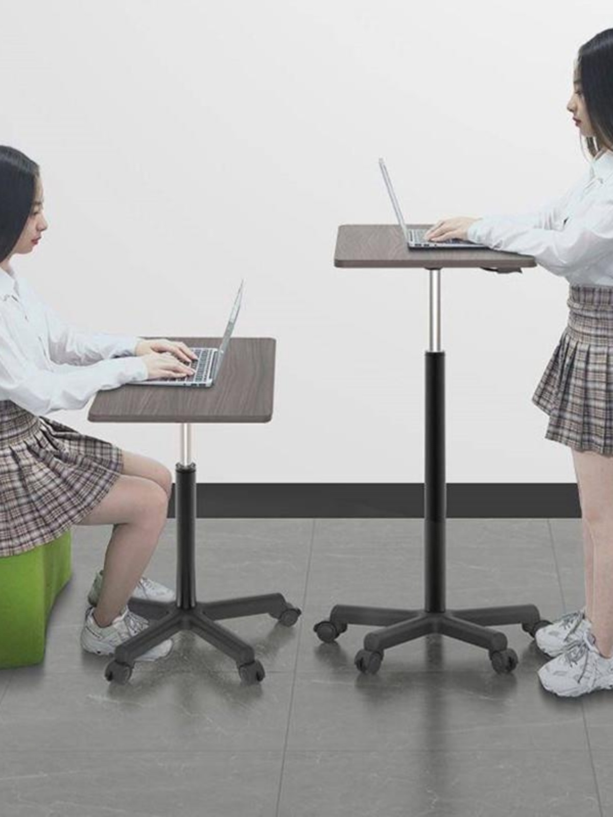 노트북 사이드 테이블 높이조절 이동식 키보드 받침대 블랙 상판 60-81cm - 상세 이미지 5