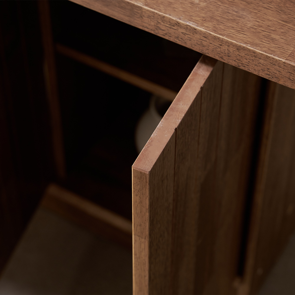 헤이즐 원목 수납 아일랜드 식탁 홈바 1200mm, 폭 700mm 월넛 GM519C