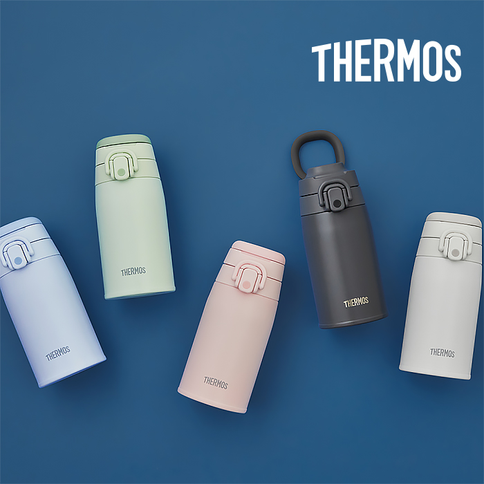 써모스 캐리 루프 원터치텀블러 400ml / JOS-400K 핸들 캠핑 직장인 학생 - 상품 이미지