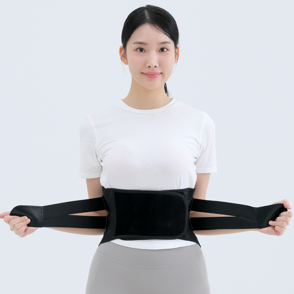 모매착 허리 보호대 복대 얇은 밴드 헬스 웨이트 허리디스크 척추 지지대 - 상세 이미지 3