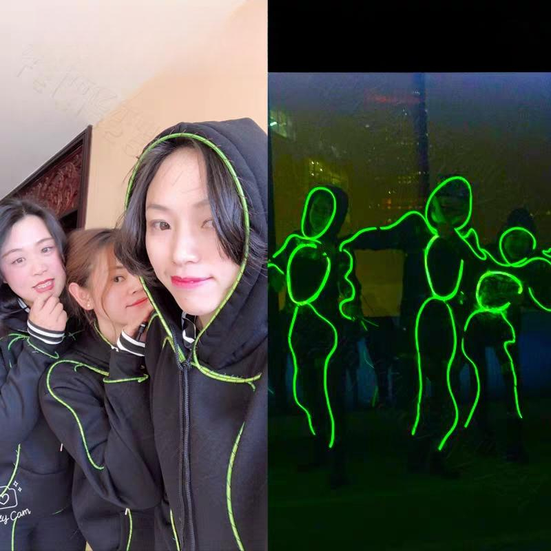 야광 옷 LED 의상 공연의상 무대 행사 댄스 파티 클럽 성인용 M 37.5kg-42.5kg 기타 - 상품 이미지