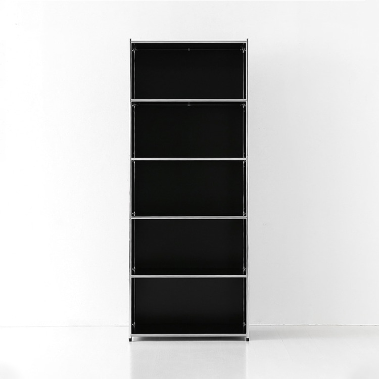 심플리 수납장 BC619 770mmx400mmx1960mm, 5단, 매트블랙 8977.9661 - 메인 이미지