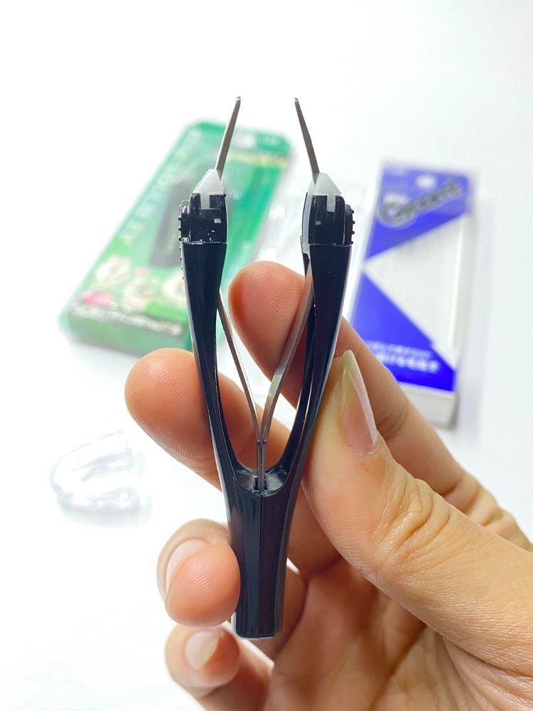 눈썹뽑기 속눈썹집게 제모 왁싱 잔털 제거기 수염 바디쉐이버 프로페셔널 인중 얼굴털 뾰족한 평평한 입 - 상세 이미지 3