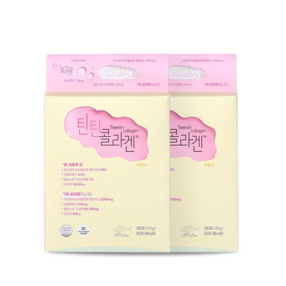 백세식품 저당 멀티 이너뷰티 초저분자 틴틴콜라겐 스틱 5g x 28포, 2개 - 메인 이미지