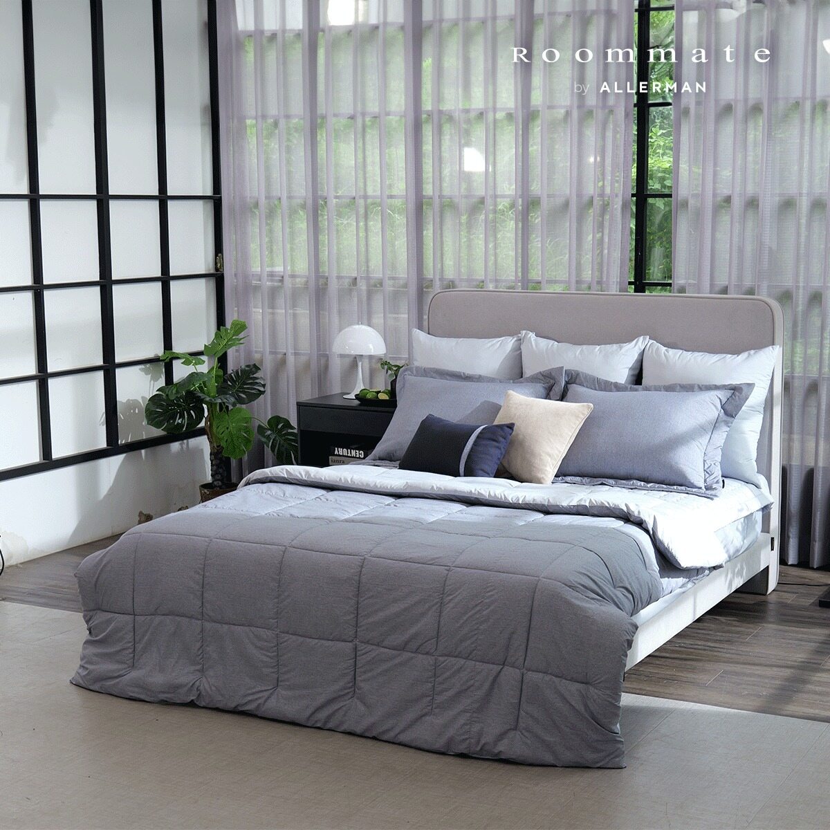 (SK)[룸메이트 by 알레르망] 알러지X커버 워셔블 양모베딩 풀세트 (슈퍼킹)