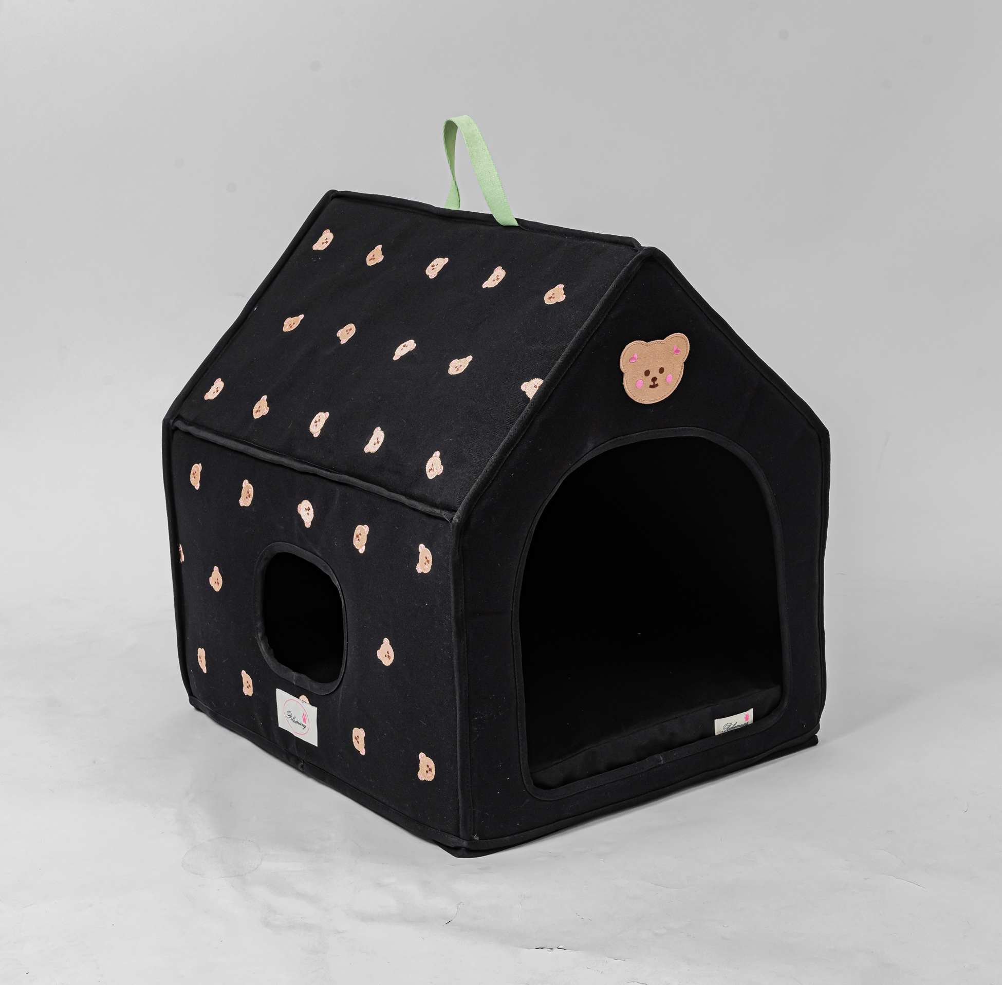 [베베멍] 친환경 자연주의 원단 애견 하우스, 소형견, 중형견 강아지집