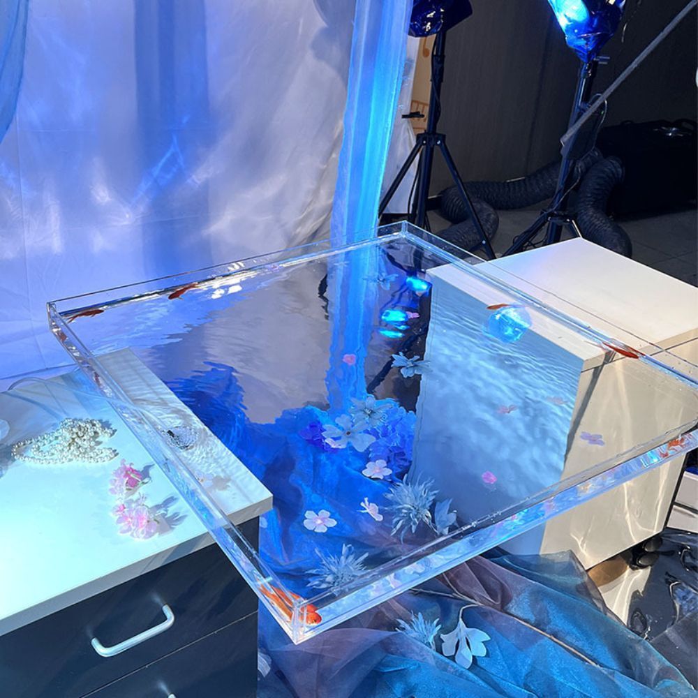 수중촬영 투명 수조 스튜디오 광고 연출 포토 소품 60x60x10cm