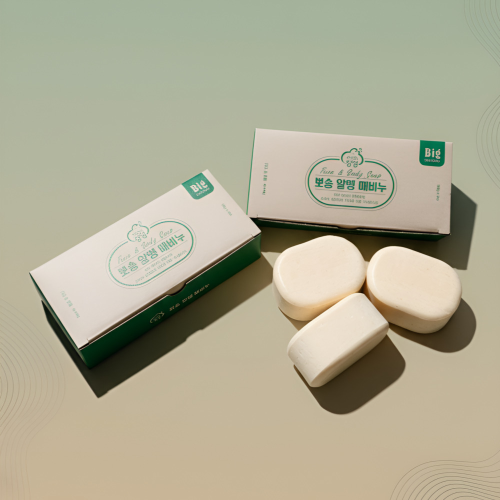 강청 뽀송 알맹 때비누180g 3개입 - 상세 이미지 3